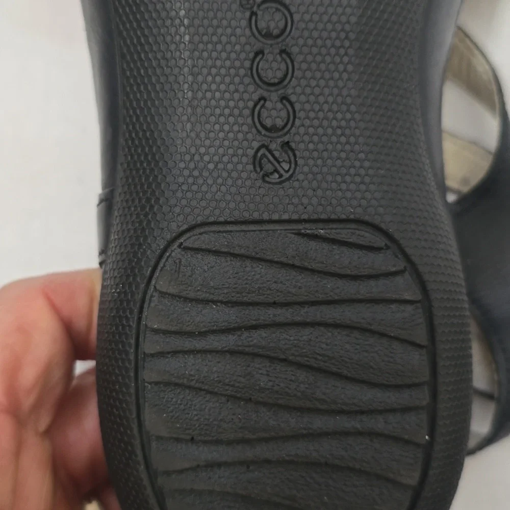 Ecco Black Strappy‎ Women's Sandals 38